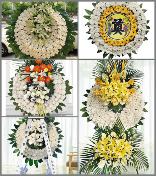 山东青岛即墨市蓝村镇后白塔村花圈速递